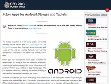 Tablet Screenshot of androidpokersites.com